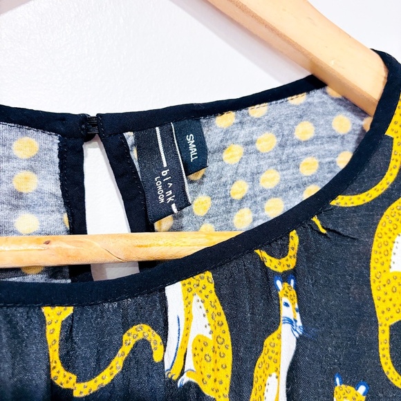 BL-NK LONDON Black top with tigers - Picture 7 of 8